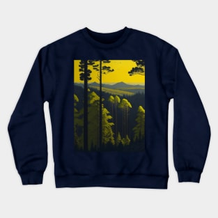 Yellow Sunset Forest View #8 Crewneck Sweatshirt